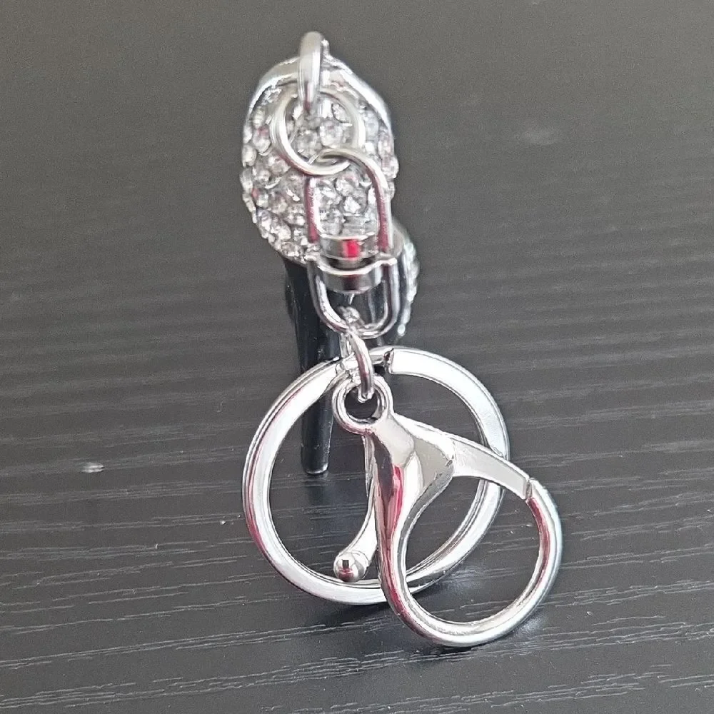 Black and Silver High Heel Keychain
